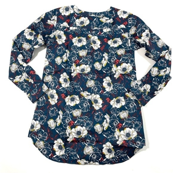 New Duluth Wrinkle Fighter Tunic Shirt Blue Floral Size XS - Picture 3 of 6